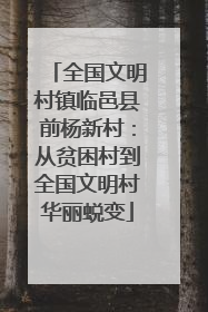 全国文明村镇临邑县前杨新村：从贫困村到全国文明村华丽蜕变